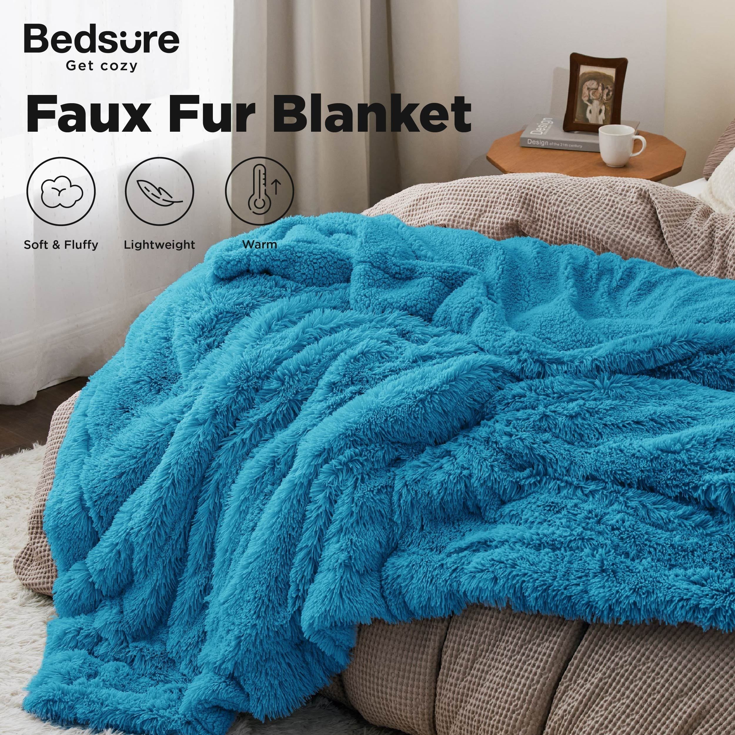 

1pc Blanket – Fuzzy, Fluffy, And Fur, Soft And Sherpa, Tie-dye Decorative Gift For Bed