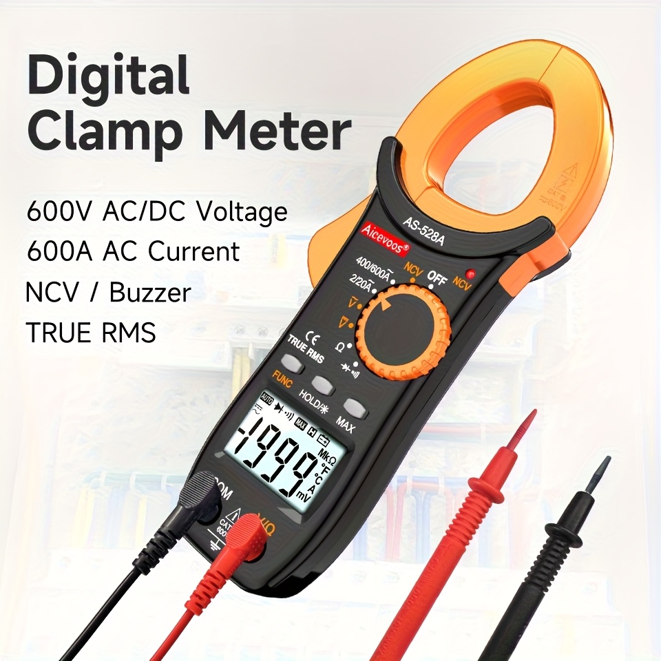   true rms clamp meter digital multimeter range multifunctional clamp ammeter