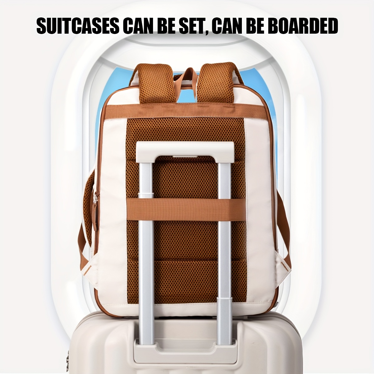 Sac à dos de voyage à compression sous vide pour hommes et femmes, approuvé pour avion | Grande capacité avec compartiment à chaussures et housse pour tige télescopique | Polyester renforcé durable | Idéal pour voyages d'affaires, vacances, campus et usage quotidien