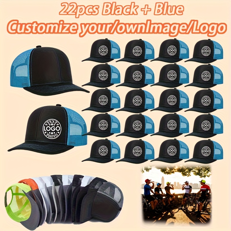 22pcs Customizable Classic Trucker Hats with Your Logo