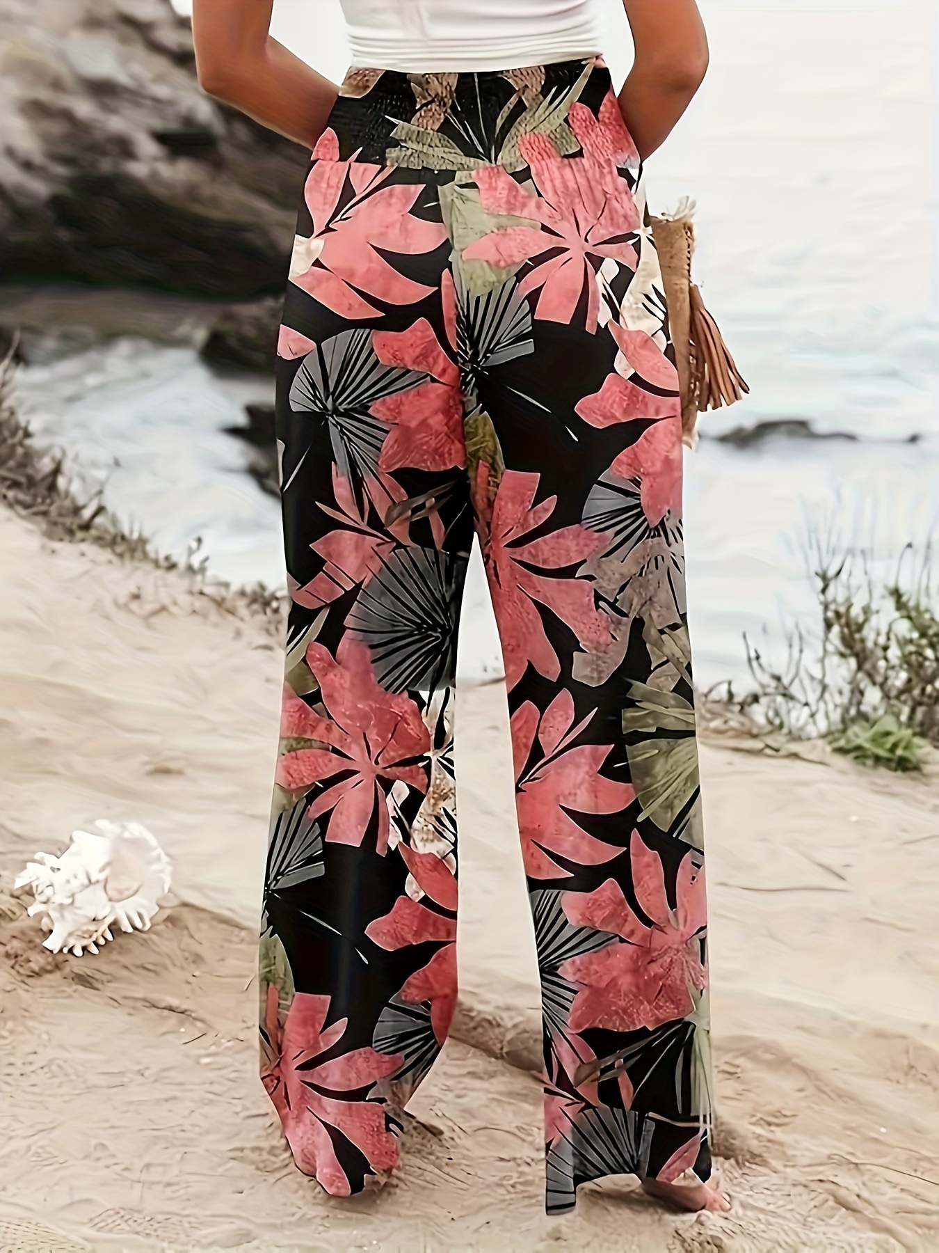 For Women Juranmo Hawaiian Vacation Pants For Women Tropical
