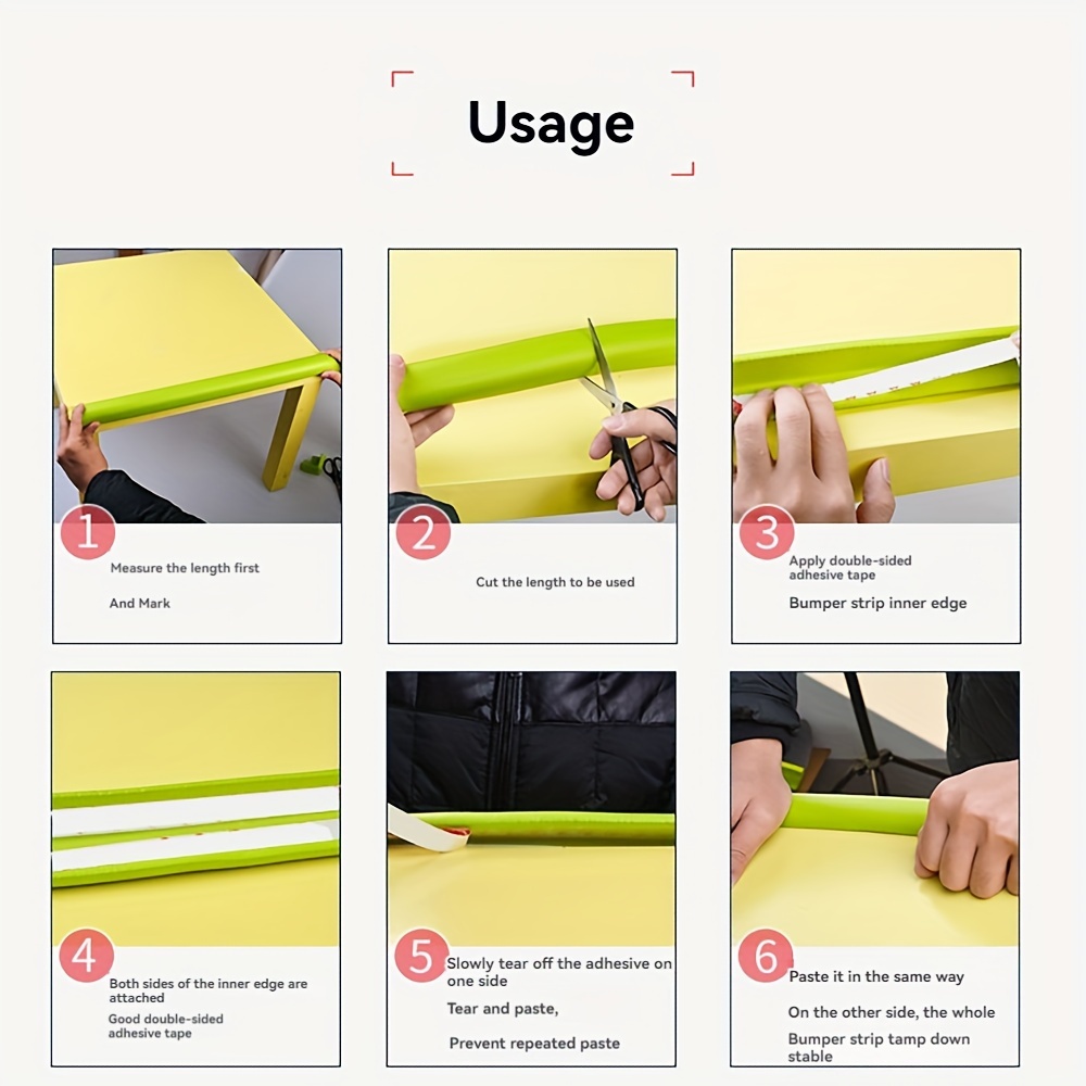 1pc 2m Safety Anti-collision Strips, Table Corner Protective Strips, Christmas Halloween Thanksgiving Day Easter New Year's Gift