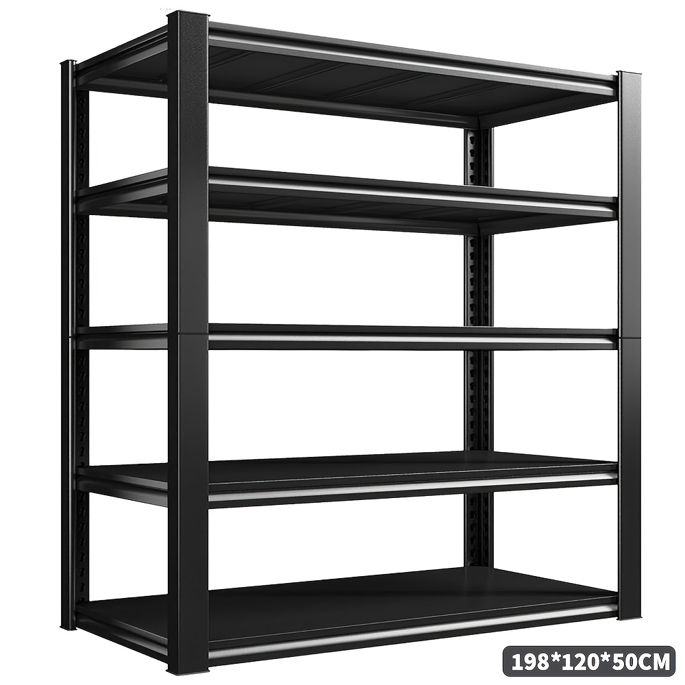 TEMU Heavy-duty Shelving Unit Of Holding 3000 Lbs, Designed For Metal Shed Storage. In 3, 4, Or 5 Tiers, Garage Shelves Are Perfect For Organizing