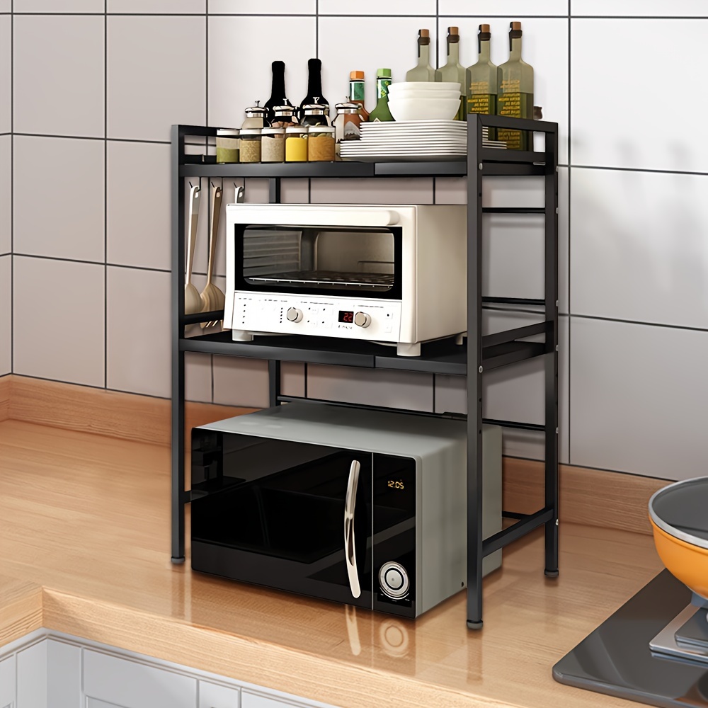 Etagère Micro-ondes en Métal, Support de Four Micro-onde Amovible