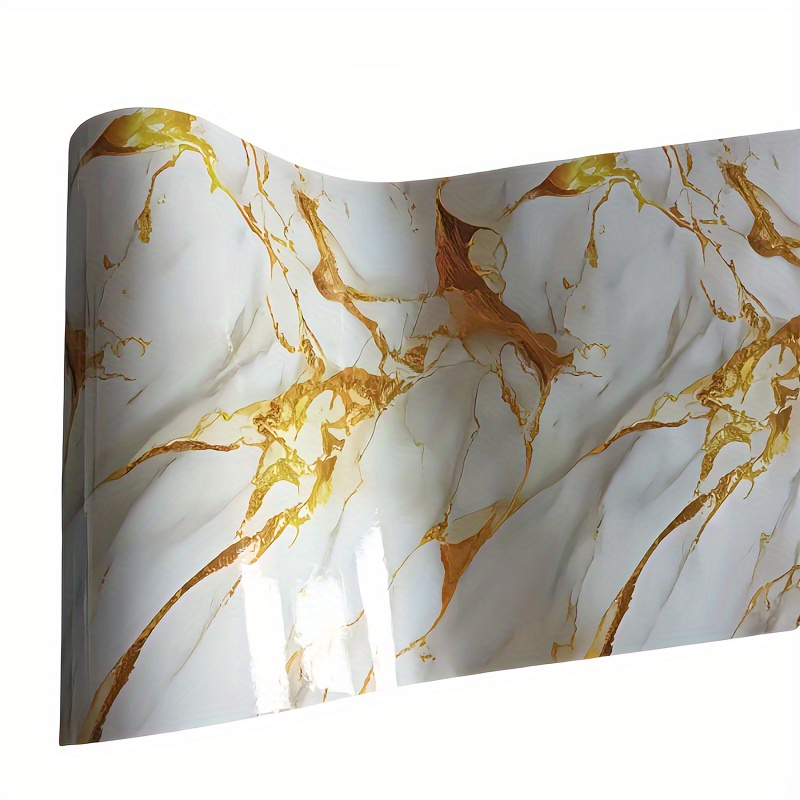 Image of Luxury Colored Self-adhesive Marble Sticker Background Bathroom Countertop Waterproof Decorative Roll Paper