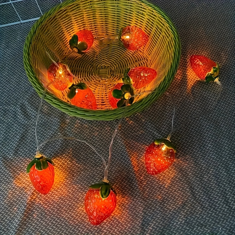 Led Simulation Fruit Strawberry Light String (battery-free) Halloween