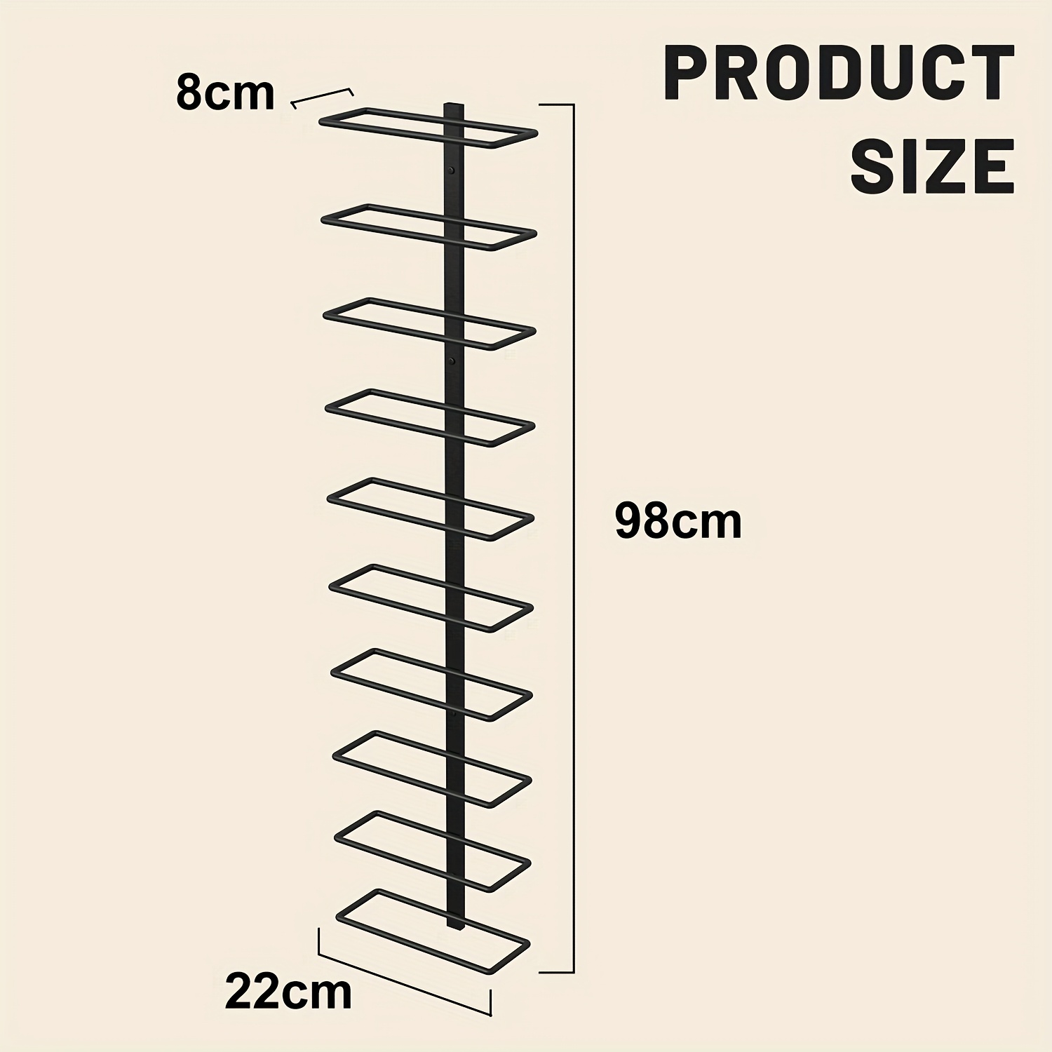 10-bottle Wrought Iron Wall-mounted Wine Rack