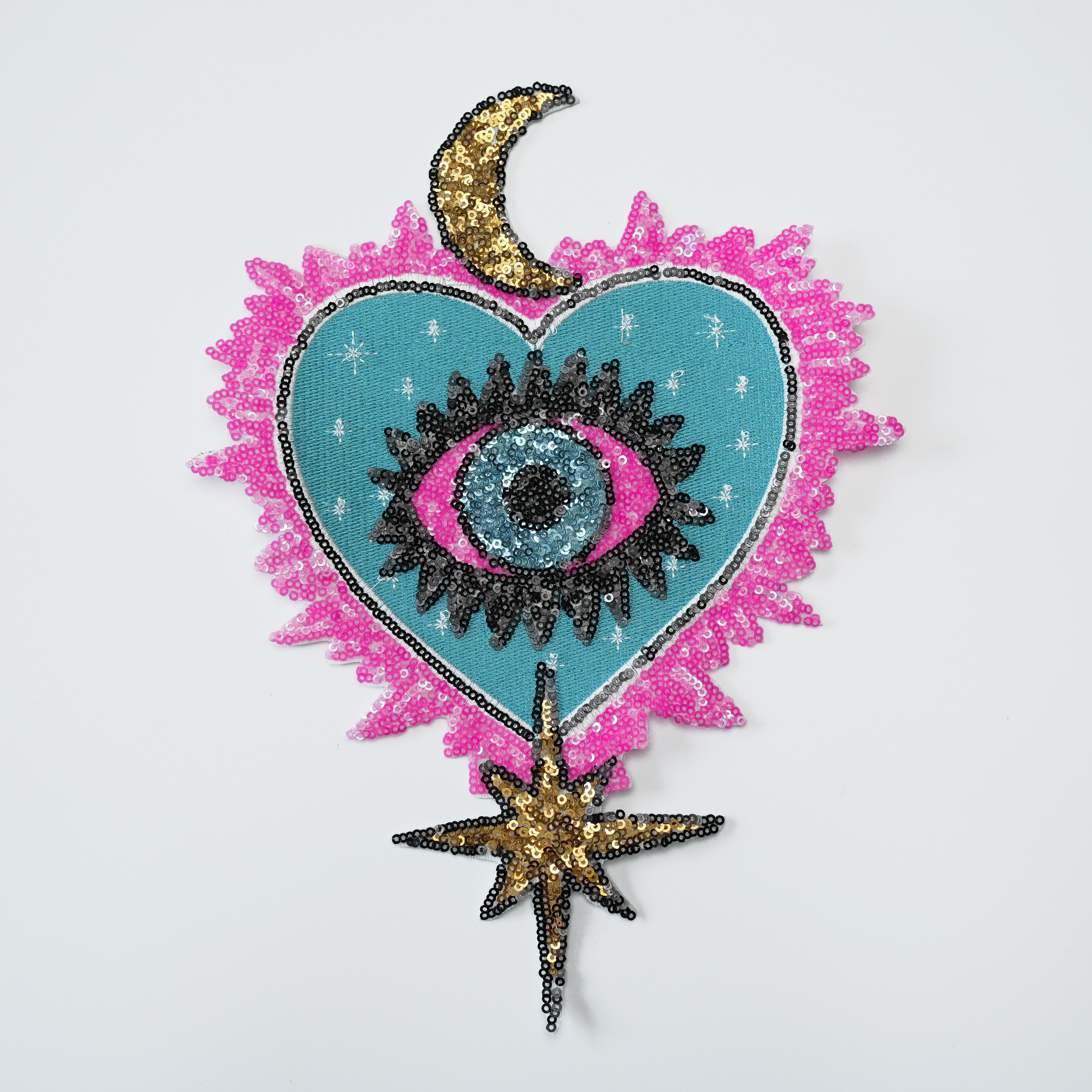 

1pc Large Eye Sequin Patch For Girls, Suitable For Clothing Decoration