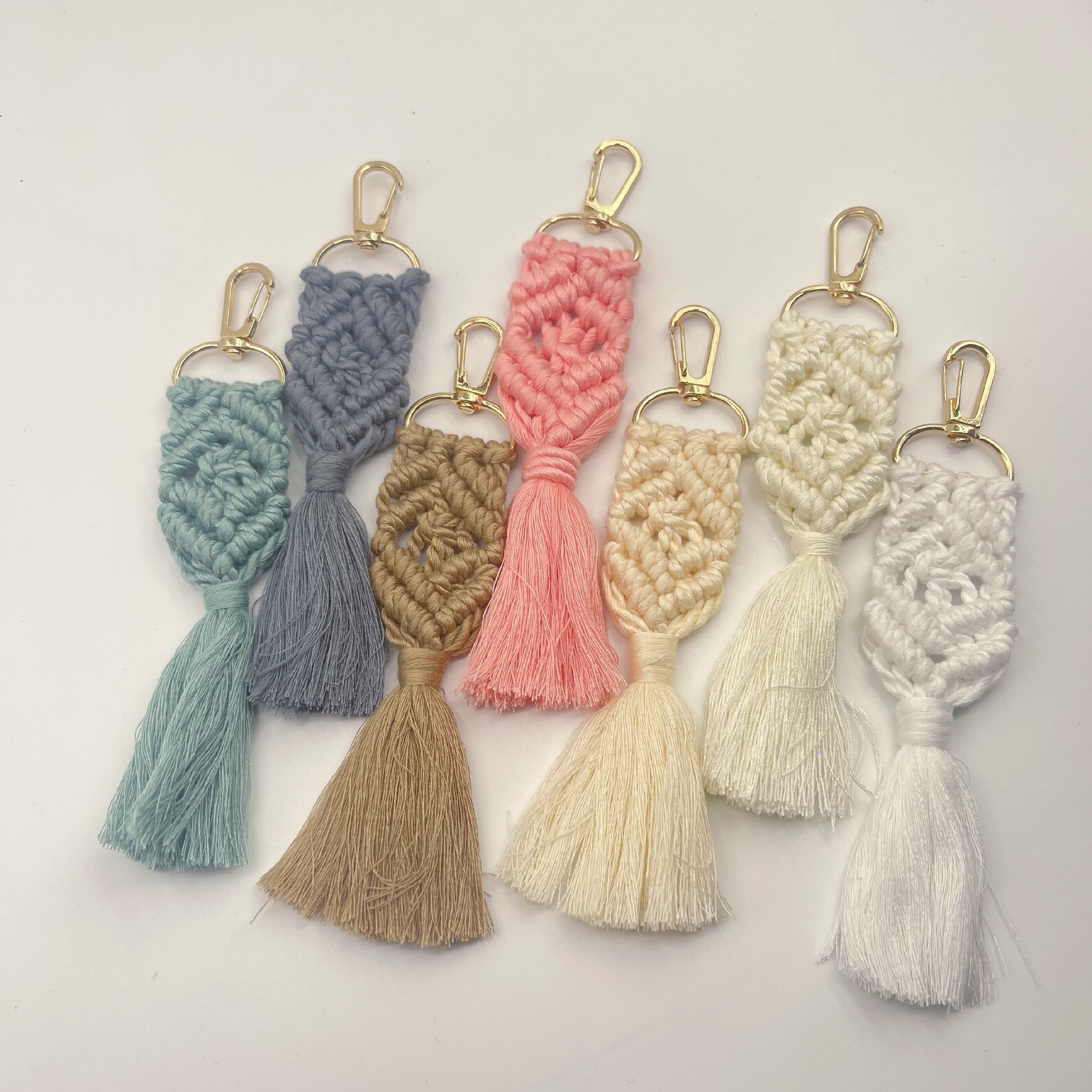 macrame keychain sold on Temu United States