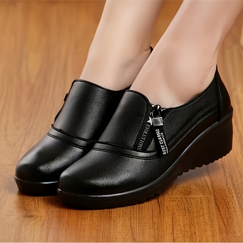 TEMU Chaussures de Maman, Confortables et -Fatigue, Nouvelles Chaussures pour Femme à Semelles Souples et Talons Compensés, Chaussures Plates pour