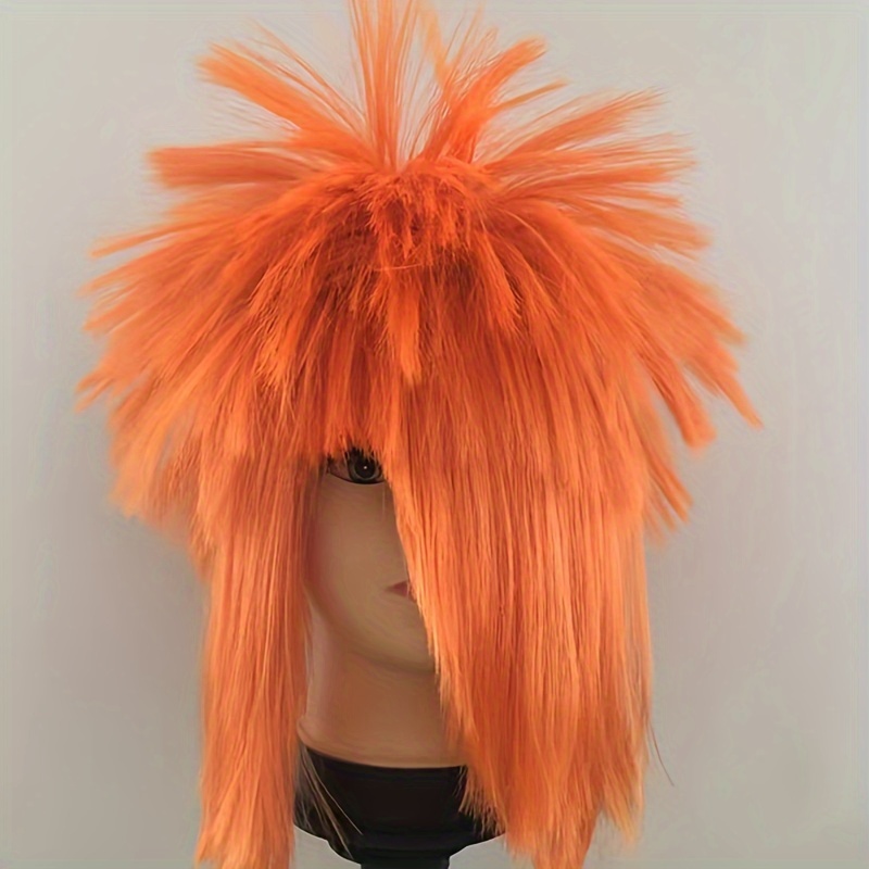 

1pc Unisex Adult Party Wig - Straight Hair, 100% Density, Network Cap, Vibrant Design For Performance And Cosplay