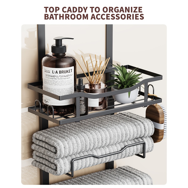 contemporary metal door towel rack vertical storage Temu Saudi