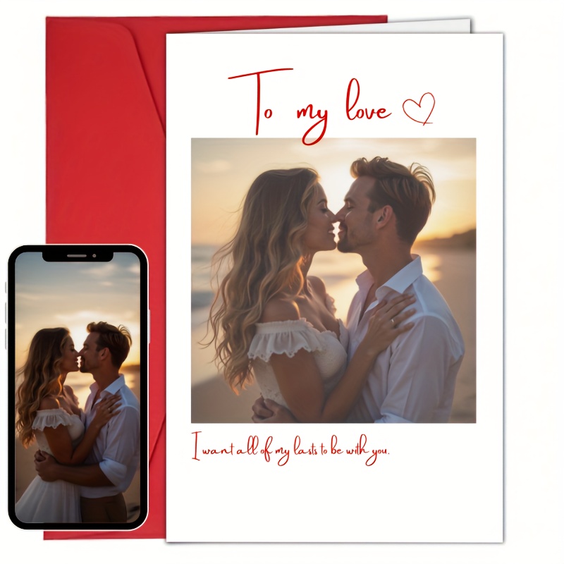 

1pc A4 Personalization Love Greeting Cards | Customized Valentine's Day Greeting Cards | Anniversary Greeting Cards | Birthday Cards - Boyfriend/girlfriend/husband/wife/friends Greeting Cards