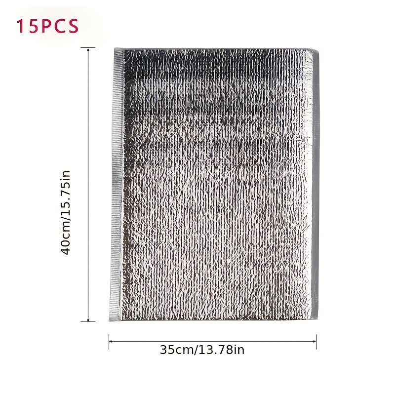 E-shop 15 Stück Aluminiumfolien-Isolierbeutel, Folien-Thermoisolierbeutel, Thermische Barriere-Folienumschlag, Reflektierende Thermische
