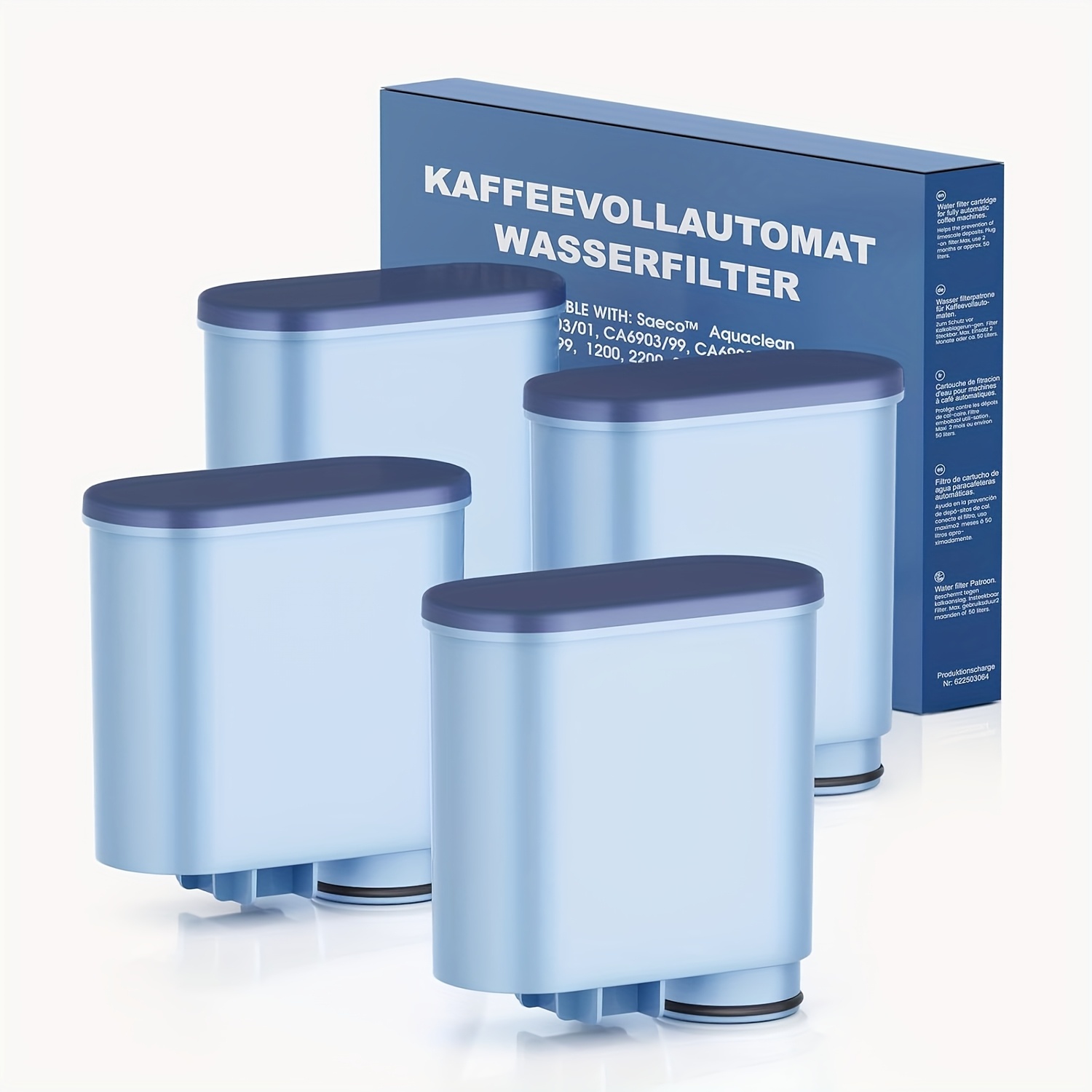 TEMU 6 Stück Ersatz-Wasserfilter, kompatibel mit AquaClean CA6903/10 CA6903/22 CA6903, 2-stufige Wasserfilterpatrone, geeignet für & vollautomatische