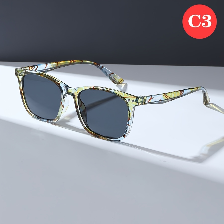 A Pair of Square Glasses with a Colorful Retro-Style Frame, Lightweight And Comfortable for Everyday Wear, Suitable for Both Men And Women