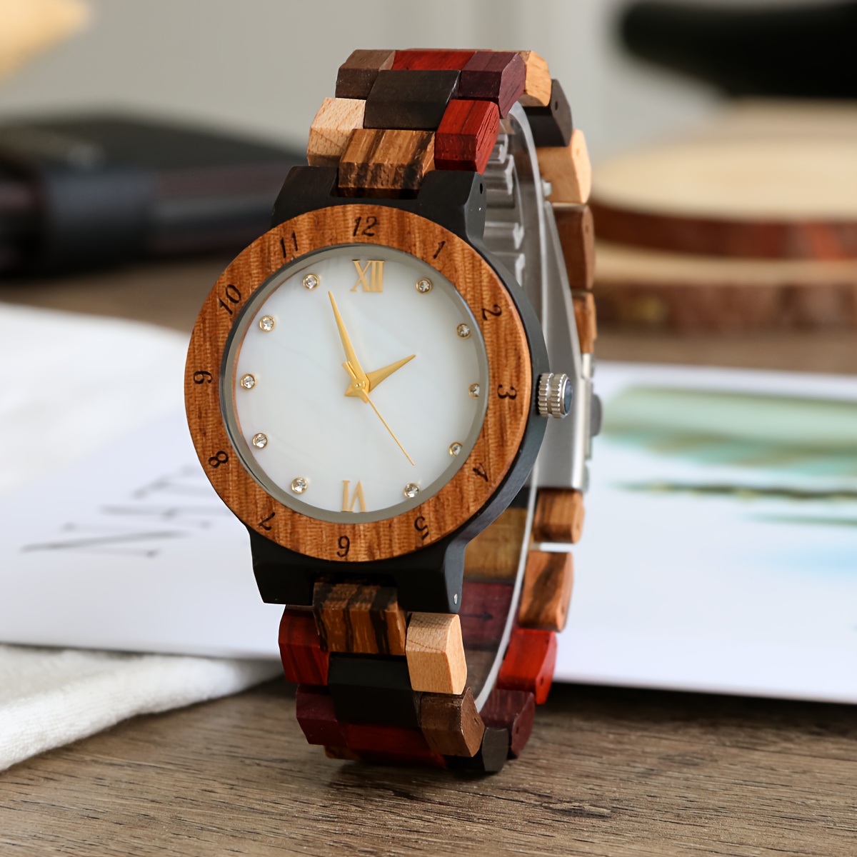 Image of Fashion Women's Watch, Small And Simple Wooden Women's Watch, Natural And Unique Watch Gift