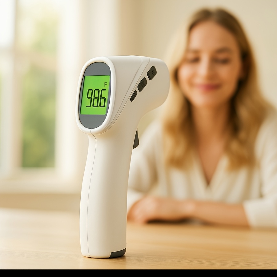 KINGCLINIC Non-Contact Forehead Thermometer - Digital/ Display Thermometer with Windproof, Ultra-Accurate 1° precision for & Use, Non-Invasive for s & (Battery, Compatible with - Image 3