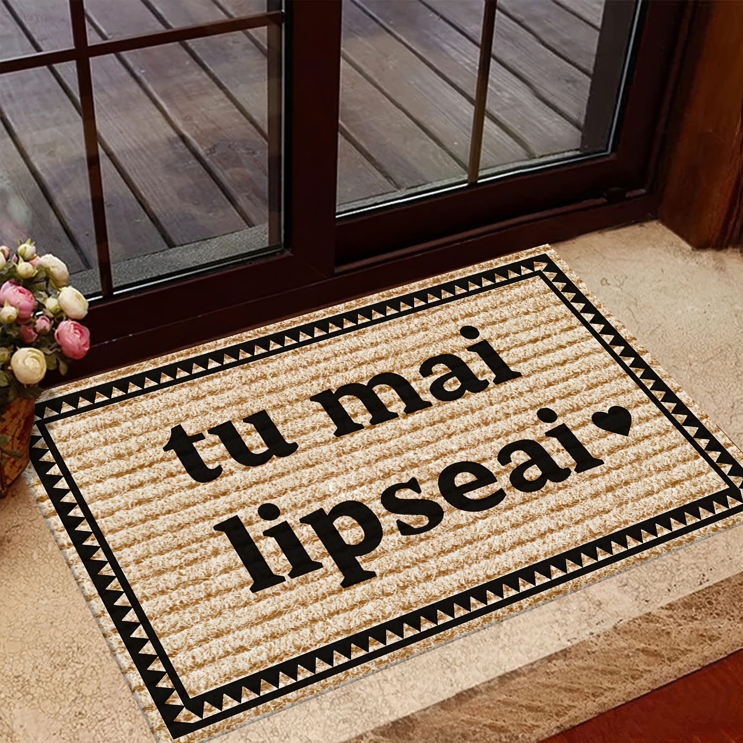 1 bucată Covoraș de bun venit distractiv, ușor, lavabil, potrivit pentru intrări, bucătării, sufragerii, dormitoare și decorul casei
