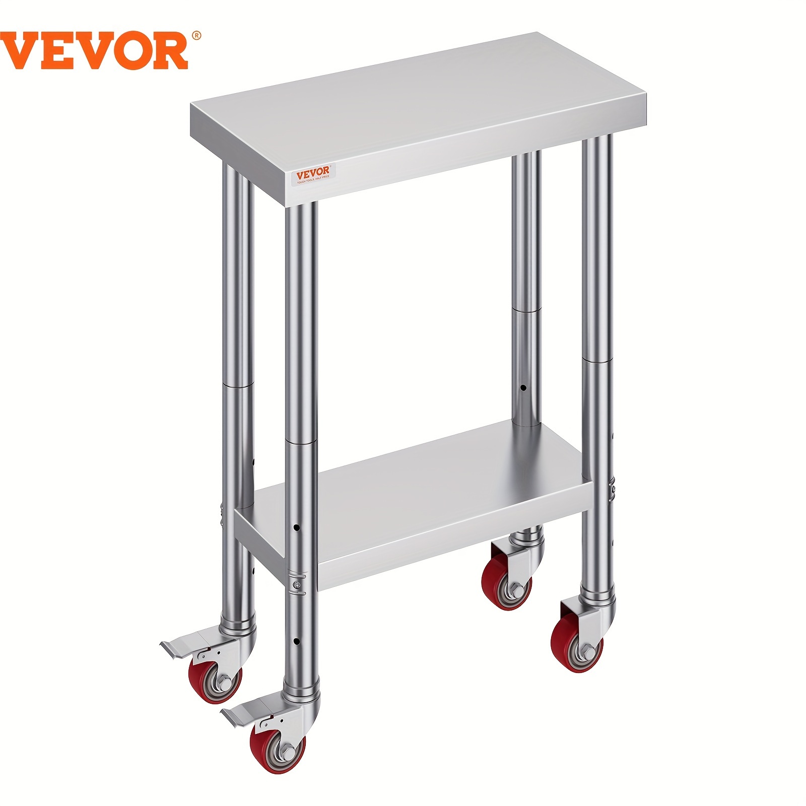 

Vevor Stainless Steel Work Table With Wheels 24 X 12 X 32 Inch Prep Table With 4 Casters Heavy Duty Work Table For Commercial Kitchen Restaurant Business : Industrial & Scientific