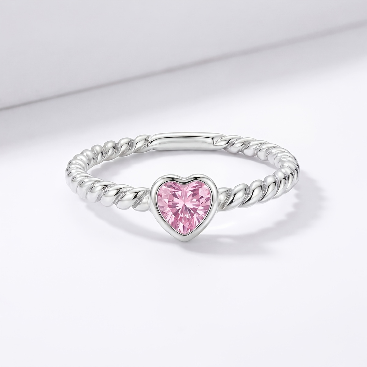 Women's Heart-shaped Twisted Ring, Versatile Fashion Gift