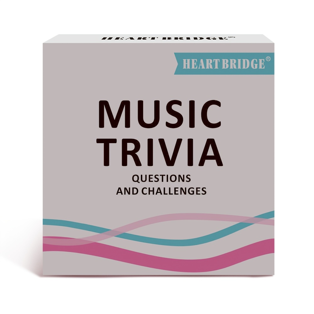 TEMU HEART BRIDGE Jeu de Cartes Musical de pour Fête. Un Jeu de Cartes de Table Portable avec des Quiz Musicaux Amusants. Idéal pour l'Interaction de