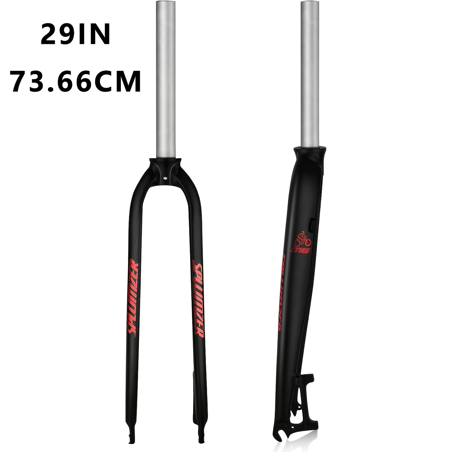 Image of Ztz Rigid Mtb Fork 26/27.5/29 Inch, Lightweight Aluminum Alloy , 28.6mm Straight Tube, Matte Black Disc Brake Mountain Bike Front Fork For Xc, Gravel, & Commuter