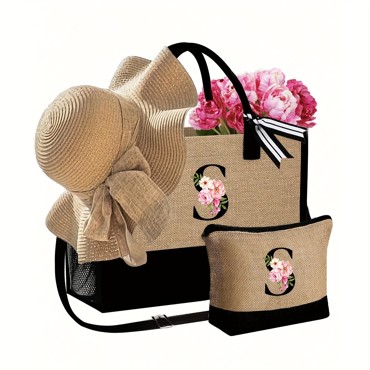 Womens Bag Set a Beach Tote a Stylish Beach