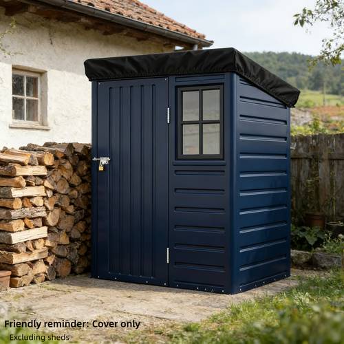 toldo para cobertizo de almacenamiento 600d - material de tela oxford, diseño elástico, y de instalar, para uso en jardín, patio y exterior, solo cubierta