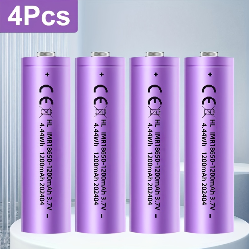 2 4 6 8 10pcs 1200mah 3 7v original 18650 lithium battery - Temu Italy