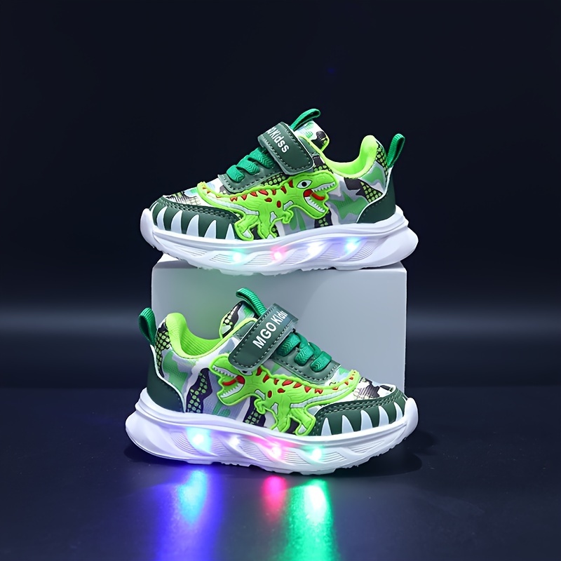 Chaussures de sport dinosaures LED