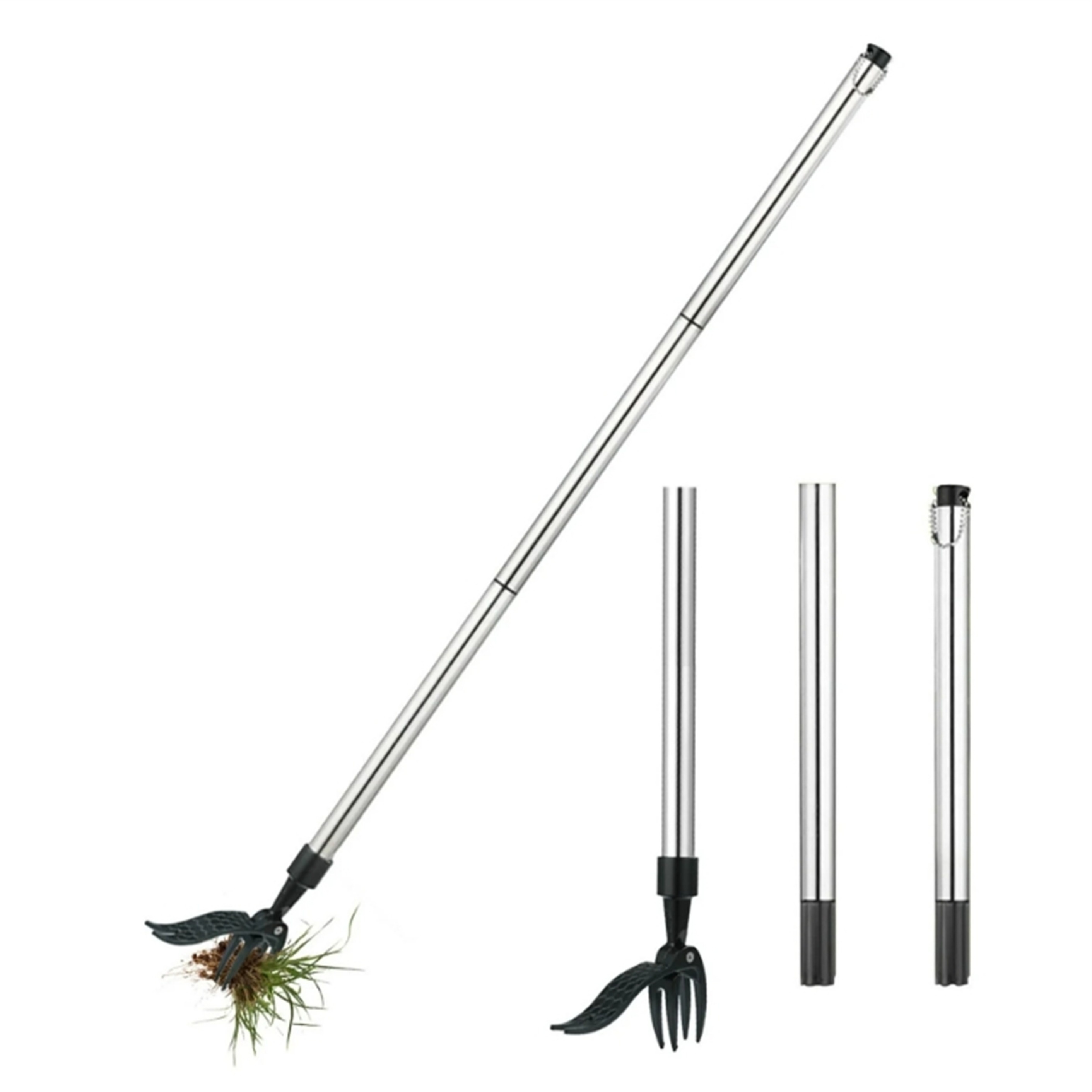 

New Model Of Standing Manual Remover With 3 Sections, Uprooting Tool For Weeding, Garden Weeder With Uprooting Tool