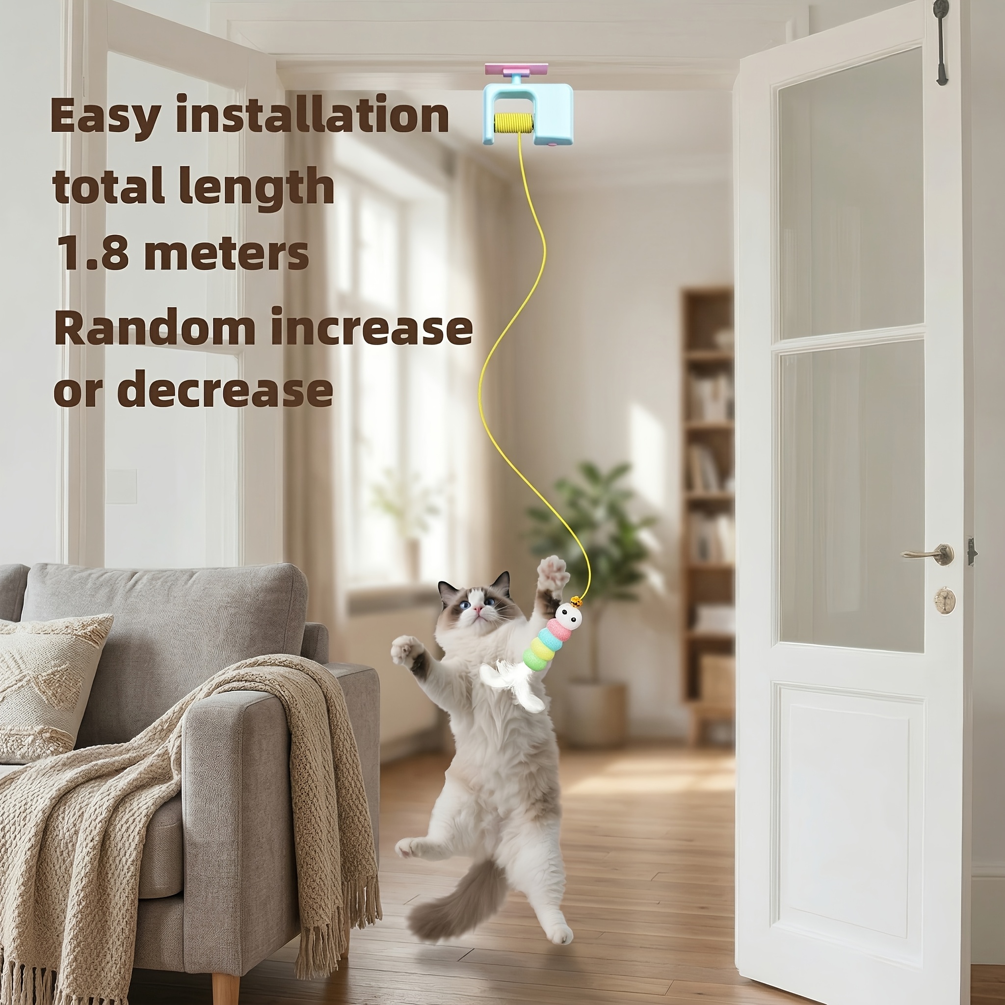 Automatic Swinging Door Toy with USB Charging for Cats