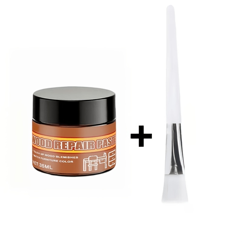 TEMU Repair Paste - Brown Repair Kit, Quick Coloring, For Scratches, , Dents, And Holes On Furniture, Tables, Chairs, Floors, And Doors, Durable And
