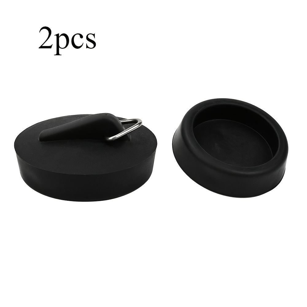 TEMU 2pcs Sink Drain Stoppers, Rubber Plugs, With Hook-style Sink Stoppers, For Bathtubs, Kitchens, And Bathroom Sinks