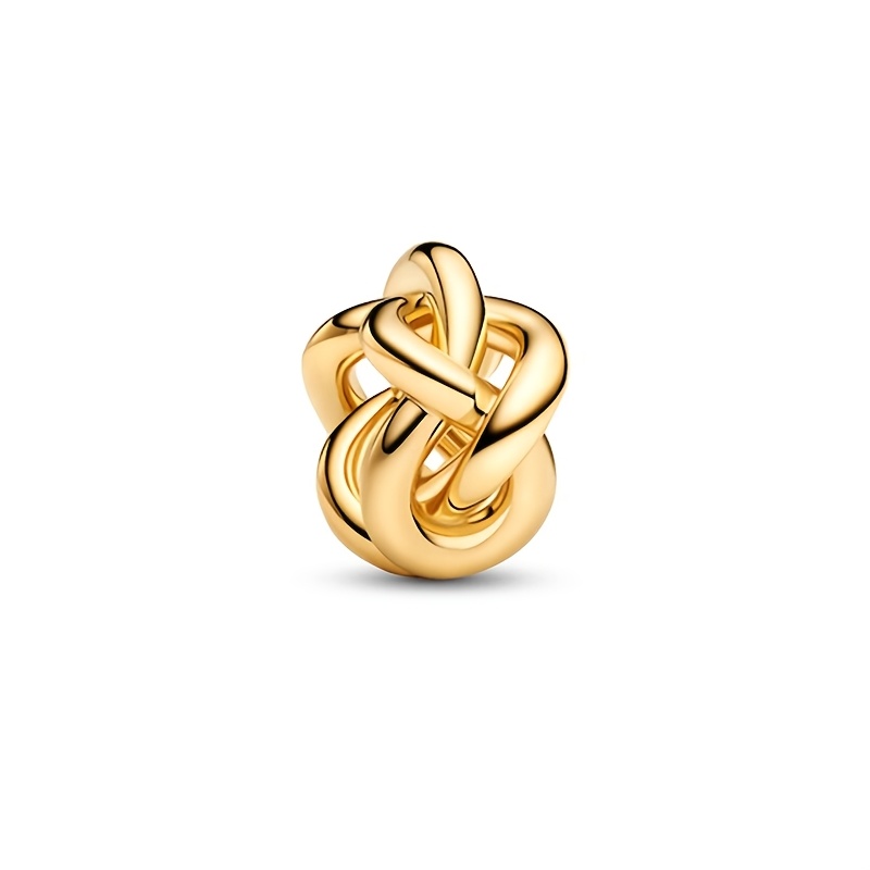 TEMU 1pc Easy Golden Interlocking Loop Large Hole Bead, Fits Snake Bone Bracelets And Necklaces, Women's Holiday Gift Exquisite Jewelry Accessory