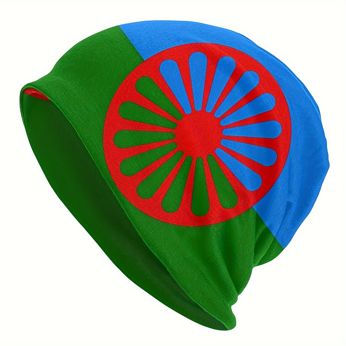 TEMU Gorro de sin visera Gypsy Flag Roma, sombrero para hombre, gorro completo sin , gorro deportivo de fibra de poliéster, diseño de impresión 2D