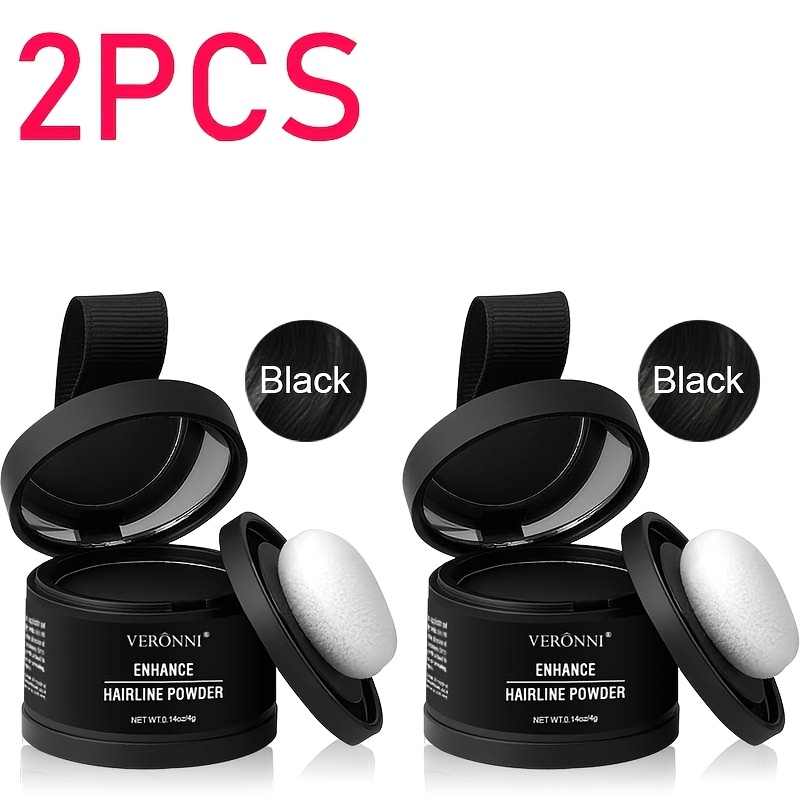 Image of Hairline Shadow Powder Buy 1 Get 1 Free, 2pcs Hair Color Powder, Filling Hairline Powder With Puff, Covering Gray Hair, Hair Seam Hair Color Powder