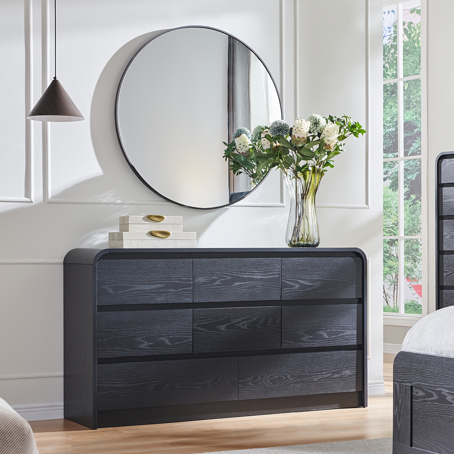 bedroom black dresser sold on Temu United States