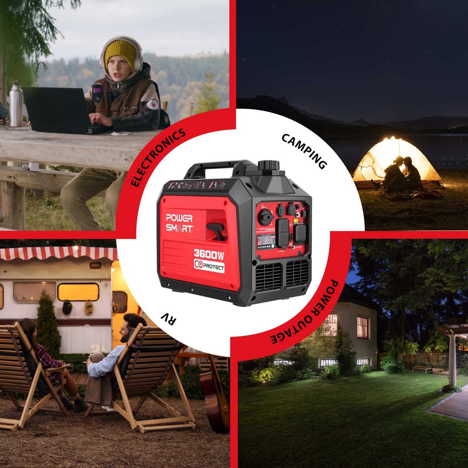 4800 watt 3600 watt gas engine generator for camping emergencies   alarm portable     Product details 9