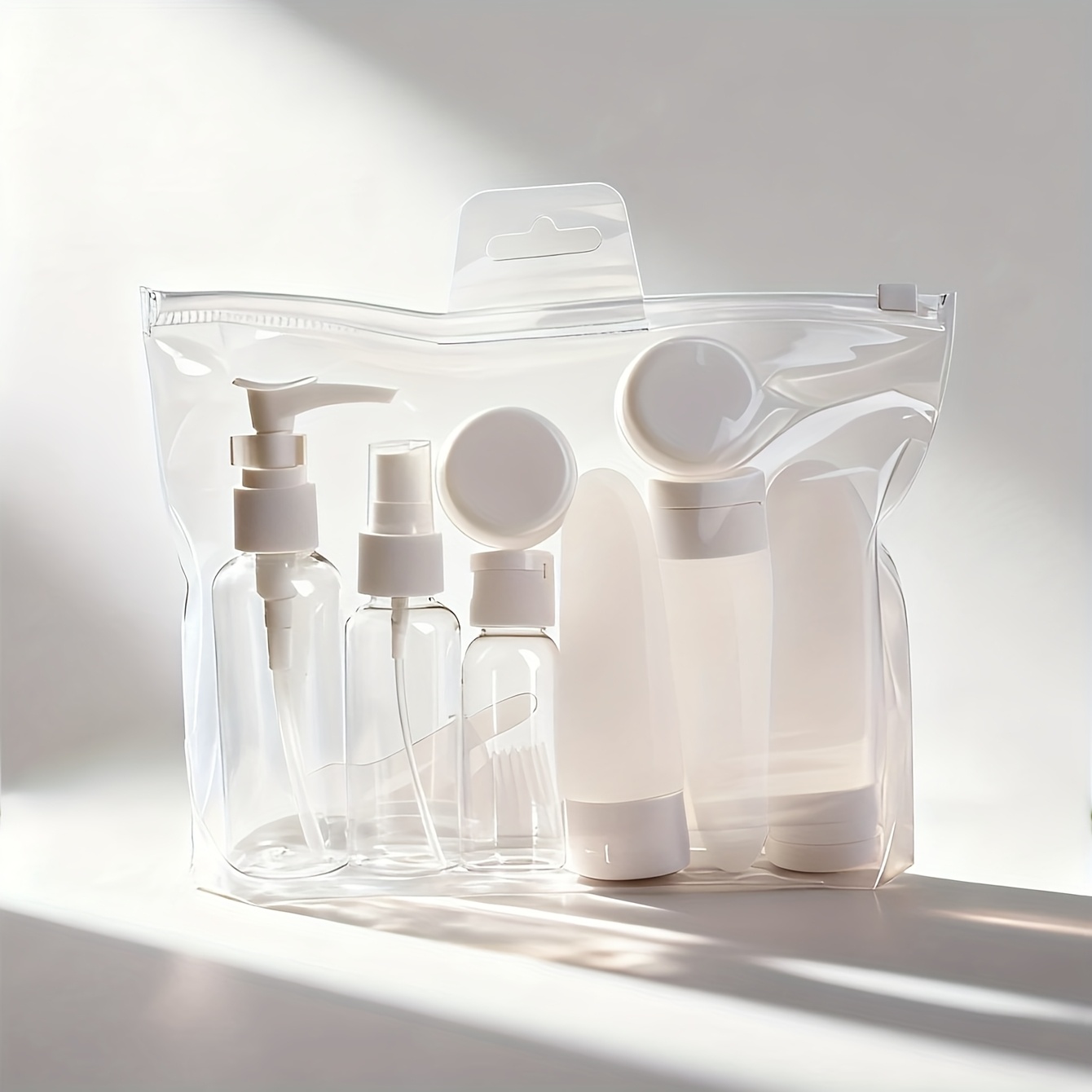 Image of 11pcs Travel Set Cosmetic Bottles Plastic Bottles Lotion Bottle Toner Shampoo Packaging Bottle Spray Bottle