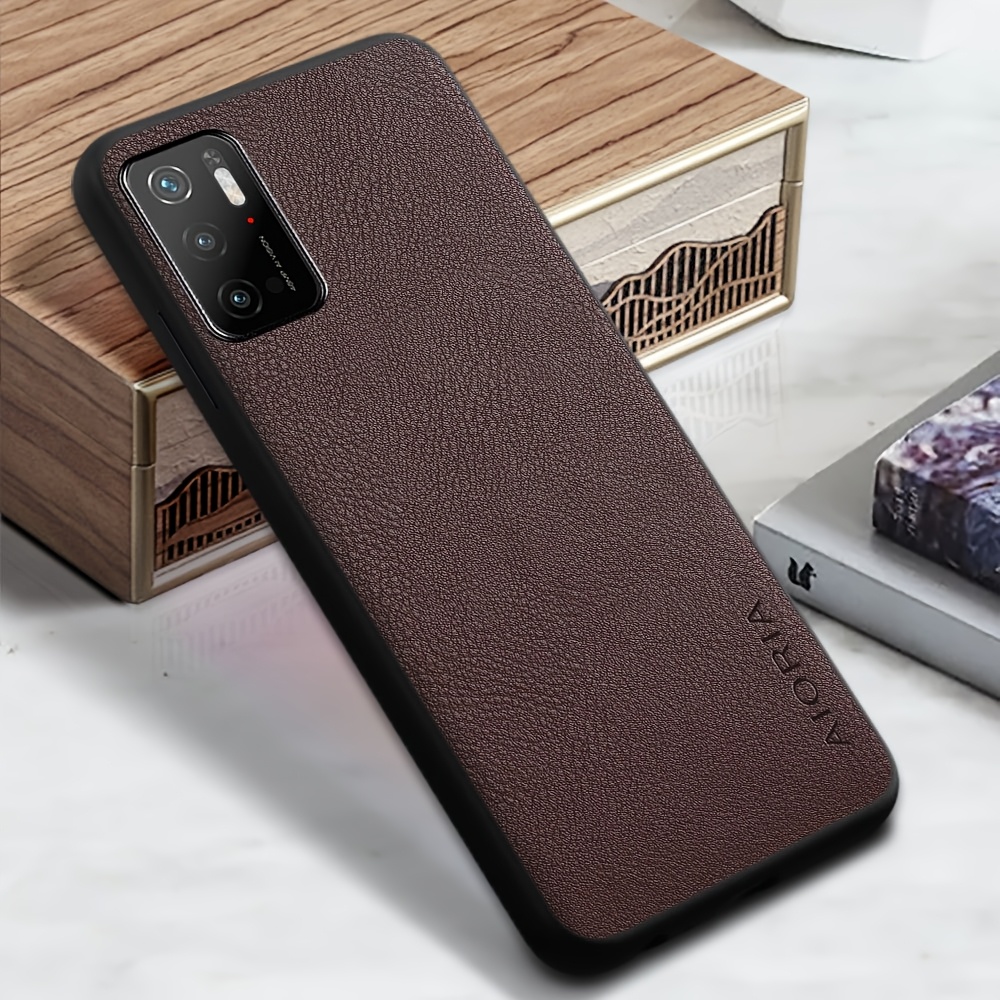 TEMU Phone Case - Luxury Retro Faux Leather Hard Fashion Phone Cover For Xiaomi Redmi Note 10 Pro 10s 10t Case