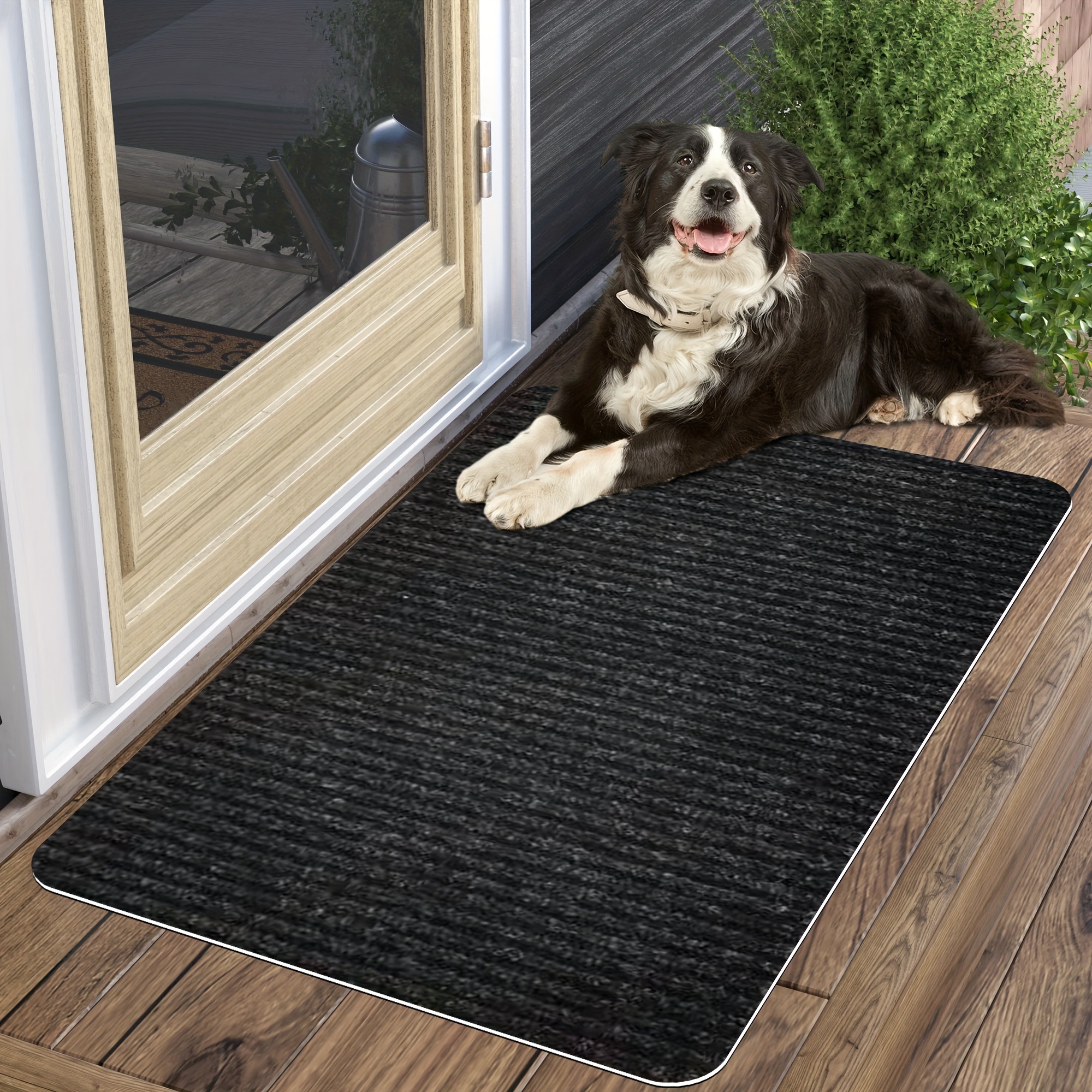 

1pc Ultra-absorbent Non-slip Door Mat - Durable, Machine Washable For Dust, Water & Sand - Perfect For Entryways, Bedrooms, Kitchens & Offices