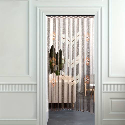 27 Beaded Wood Beaded Door Curtain Screen Room Divider Hanging Door Curtain Home Decoration