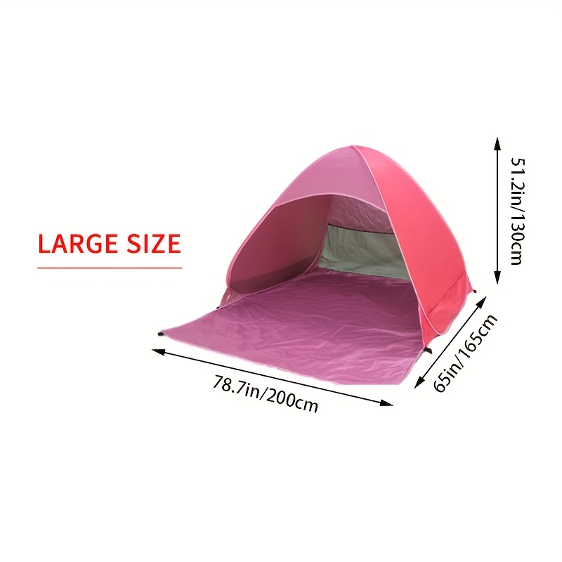 TEMU Automatic Pop Up Instant Portable Outdoors Quick Tent Sun Shelter Suitable For Family Travel Of 1-4 People