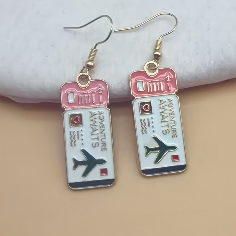 TEMU 2pcs Boucles d'oreilles de voyage avec d'avion