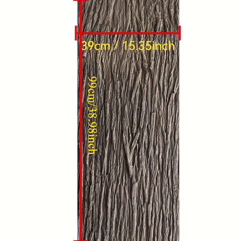Image of Artificial Bark Roll 15.35x38.98in/39x98cm – Realistic Tree Trunk Texture, Indoor/outdoor Decor, Pipe & Column Wrap, , Ideal For Walls, Light Poles, Drainage & Garden