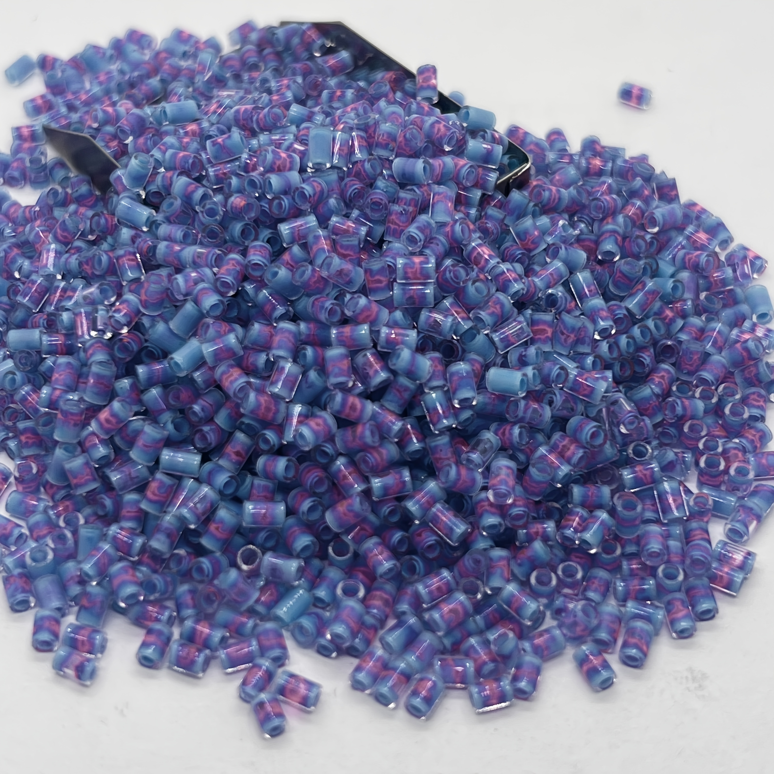 Colorful Bamboo-shaped Glass Bead Set, 320pcs for DIY Jewelry Making