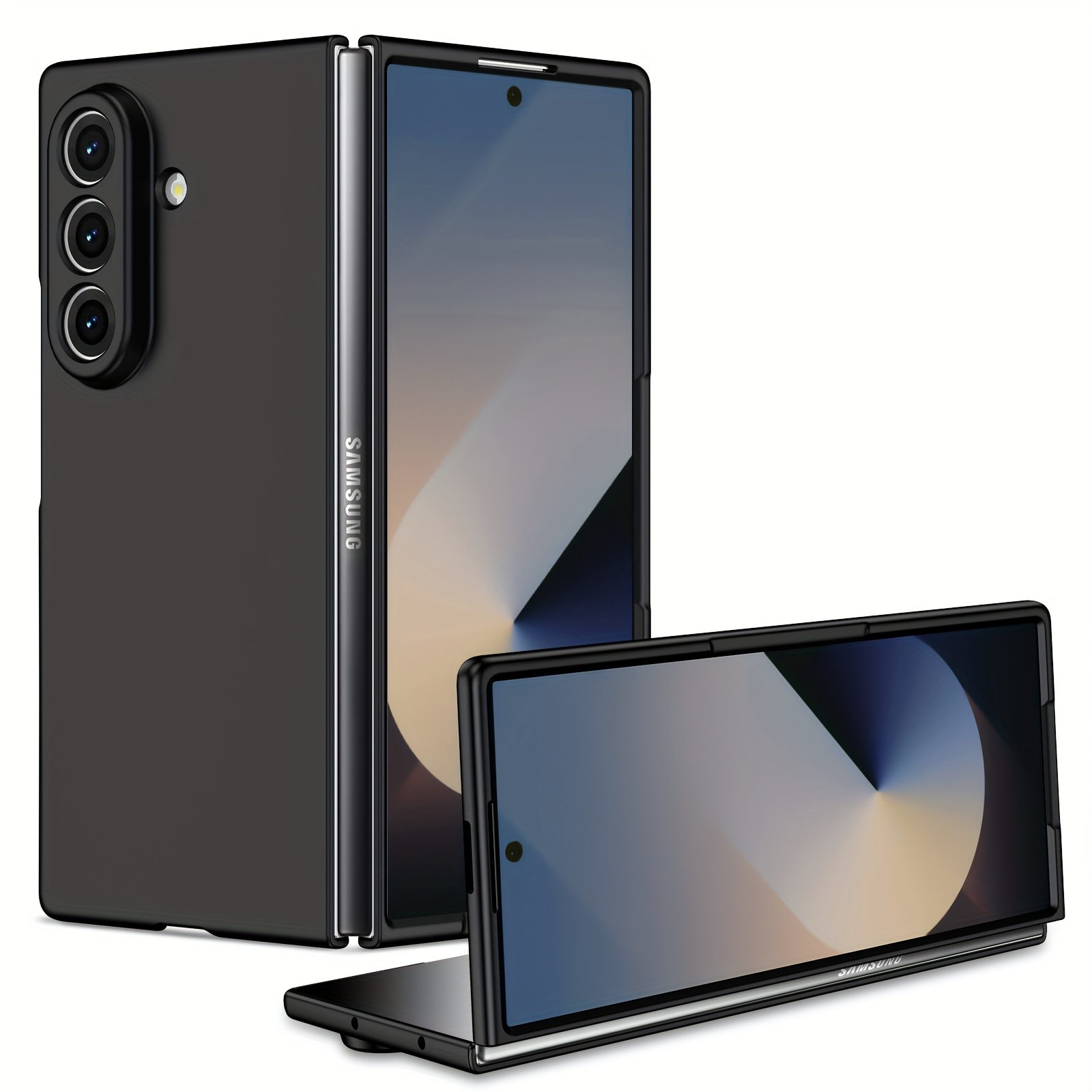 TEMU -thin, Shockproof Single Ring Phone Case For Galaxy Z Fold 7 With Angle Rotation Design In Pvc Material