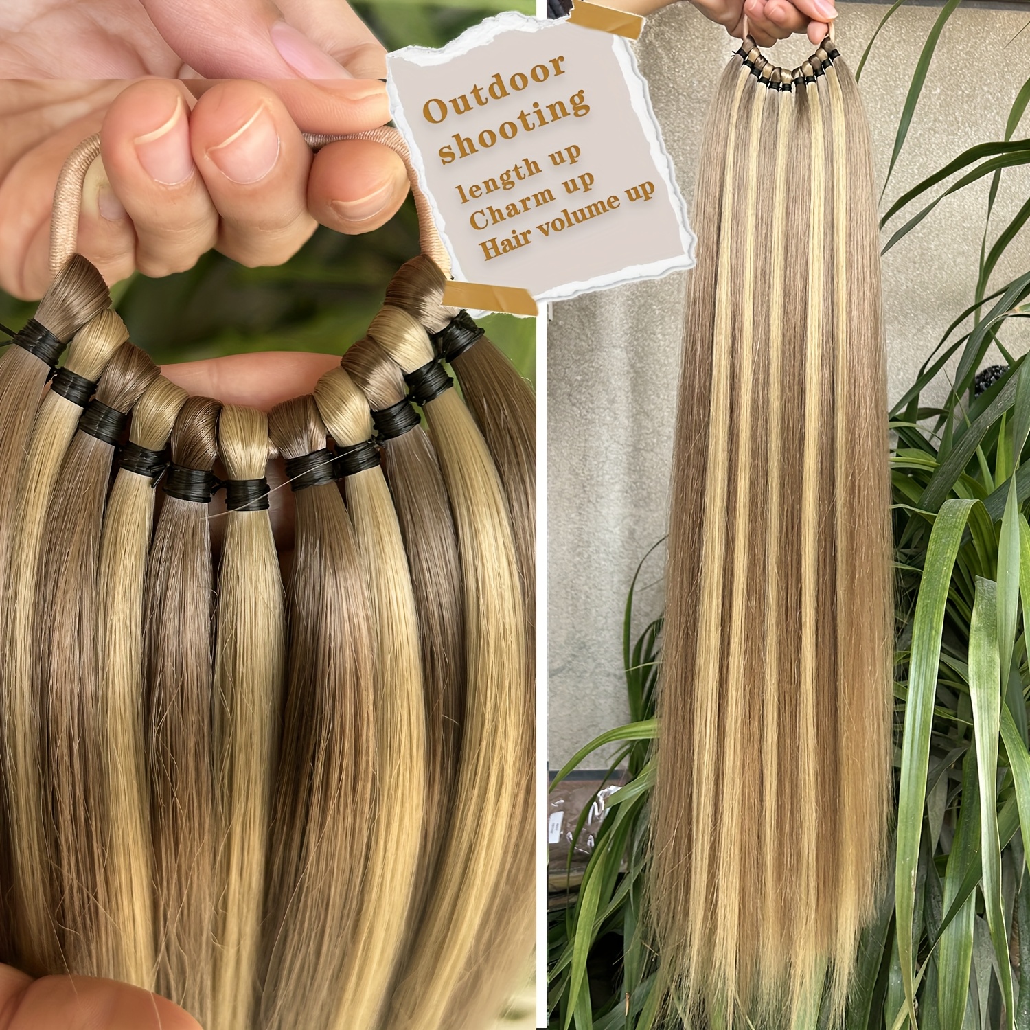 long straight ponytail extension wrap around ponytail clip in hair extensions high temperature resistant synthetic fiber hairpiece   for daily use   fits all halloween details 1